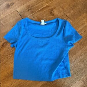 H&M Vibrant Blue Short Sleeve Tee